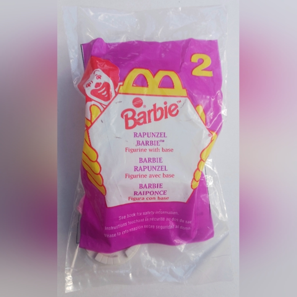 1996 Barbie Rapunzel Doll #2 McDonald's Happy Meal Toy New in Package
